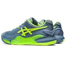 Giày Asics Gel Resolution 9 Clay 'Steel Blue Hazard Green' 1041A375-400 - Ảnh 4