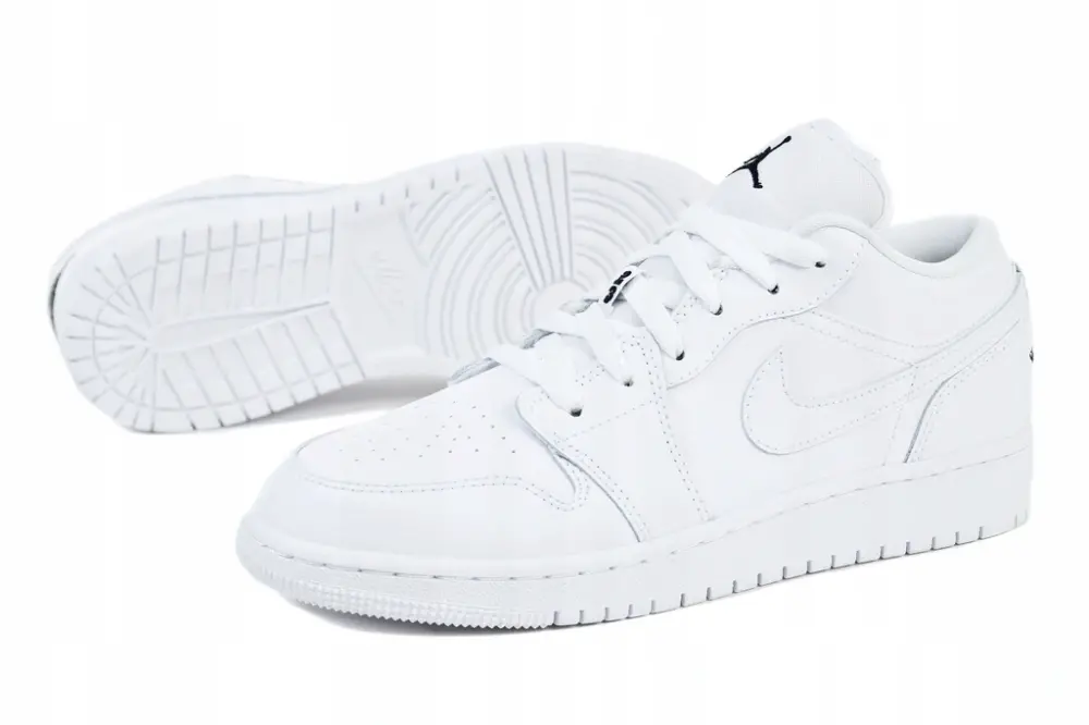 Giày Nike Air Jordan 1 Low GS 'Triple White' 553560-110 - Ảnh 3