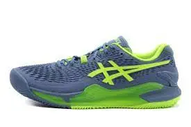 Alternative view of Giày Asics Gel Resolution 9 Clay 'Steel Blue Hazard Green' 1041A375-400