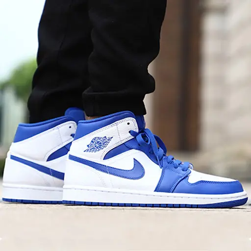 Giày Nike Air Jordan 1 Mid 'Hyper Royal' 554724-114 - Ảnh 7