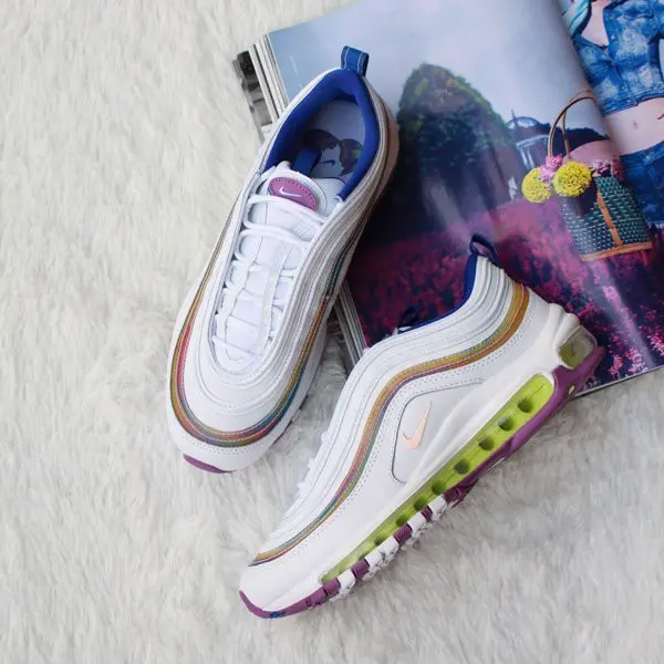 Giày Nike Wmns Air Max 97 SE 'White Iridescent Stripes' CW2456-100 - Ảnh 3