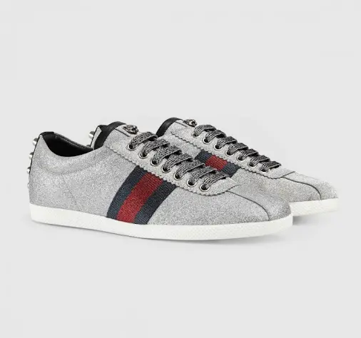 Alternative view of Giày Gucci Wmns Web Sneaker 'Glitter Studs' 419544-KW040-8162