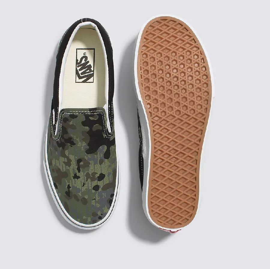 Giày Vans Classic Slip-on Camo 'Green' VN0009Q7BGK - Ảnh 4