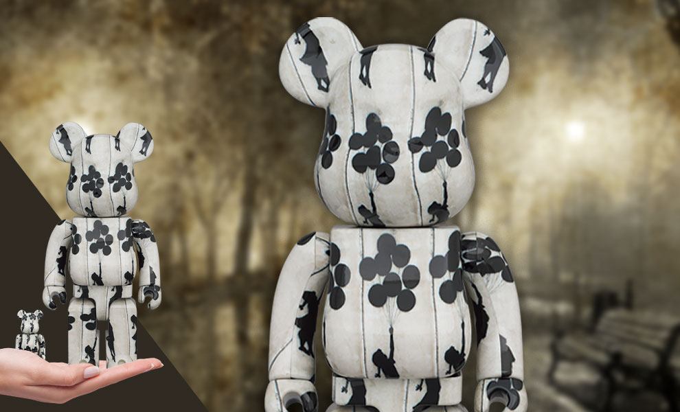 Mô Hình Bearbrick Banksy Flying Balloons Girl - Ảnh 3