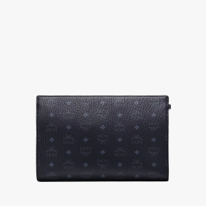 Alternative view of Túi MCM Standing Wristlet Zip Pouch in Visetos 'Original' MXZBSVI14BK001