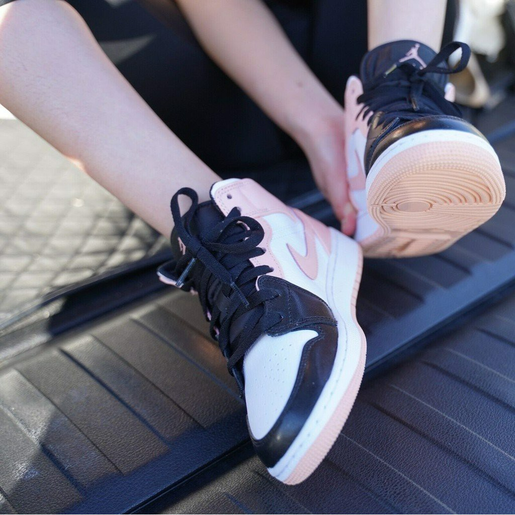 Giày Nike Air Jordan 1 Mid 'Arctic Orange - Black Toe' 554724-133 - Ảnh 3