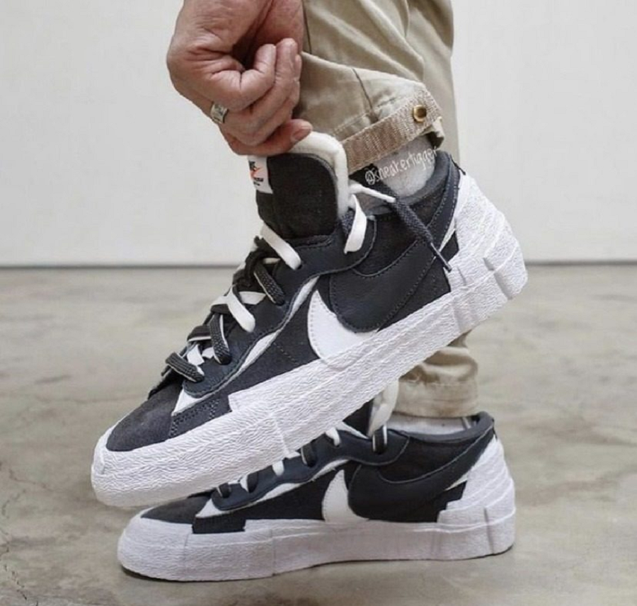 Giày Nike Sacai x Blazer Low 'Iron Grey' DD1877-002 - Ảnh 3