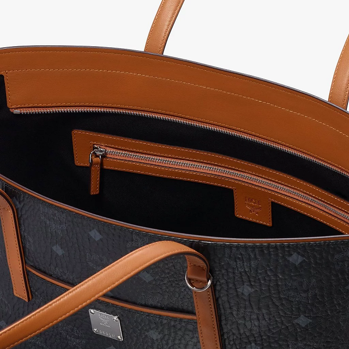 Túi MCM Anya Shopper in Visetos MWP9AVI61BK001 - Ảnh 4