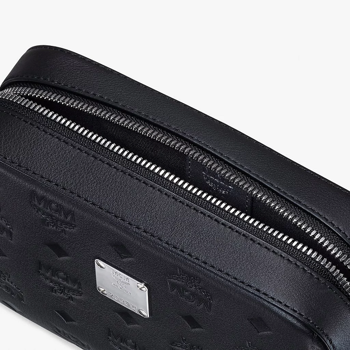 Túi MCM Camera Bag in Monogram 'Leather' MWRASKM01BK001 - Ảnh 4