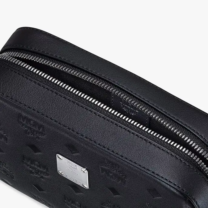 Túi MCM Camera Bag in Monogram 'Leather' MWRASKM01BK001 - Ảnh 4