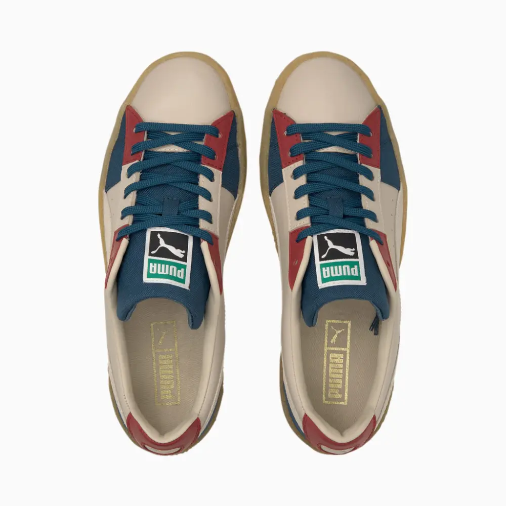 Giày Puma Suede Crepe Patch 'Peyote Blue Red' 381195-01 - Ảnh 3