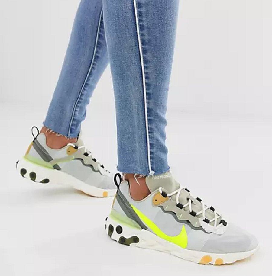 Giày Nike React Element 55 'Spruce Volt' BQ6166-009 - Ảnh 2
