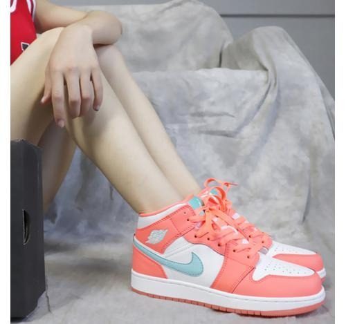 Giày Nike Air Jordan 1 Mid GG 'Crimson Pulse' 555112-814 - Ảnh 6