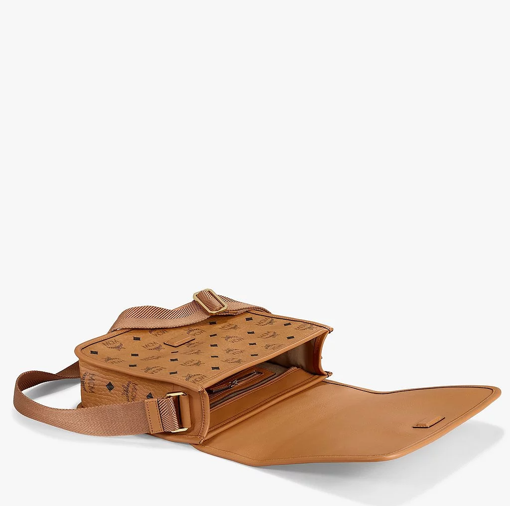 Túi MCM Small Klassik Messenger Bag In Visetos 'Cognac' MMMAAKC03CO001 - Ảnh 4