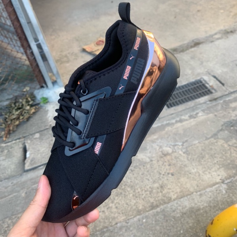 Giày Puma Wmns Muse X-2 Metallic 'Black Rose Gold' 370838-01 - Ảnh 4