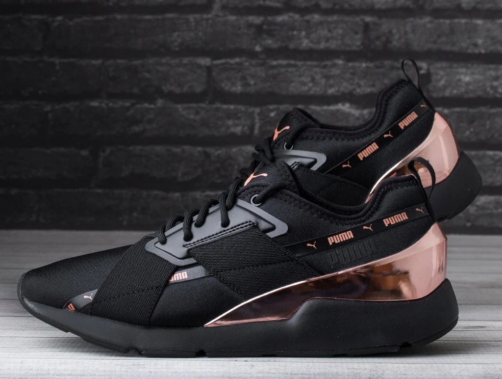 Giày Puma Wmns Muse X-2 Metallic 'Black Rose Gold' 370838-01 - Ảnh 5