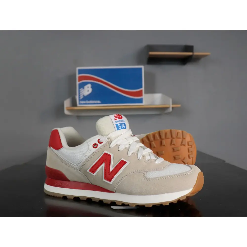 Giày New Balance Wmns 574 Retro Sport Sea 'Salt Red' WL574RSA - Ảnh 5