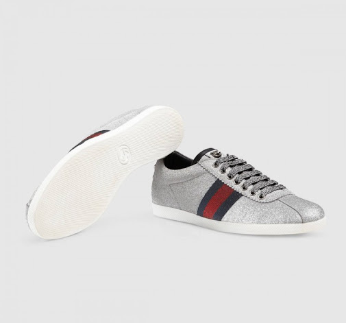 Giày Gucci Wmns Web Sneaker 'Glitter Studs' 419544-KW040-8162 - Ảnh 4