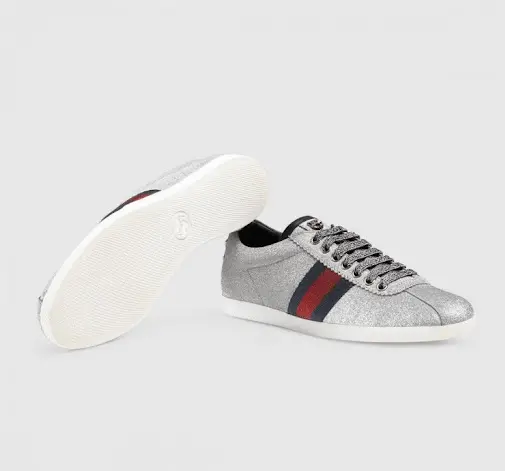 Giày Gucci Wmns Web Sneaker 'Glitter Studs' 419544-KW040-8162 - Ảnh 4