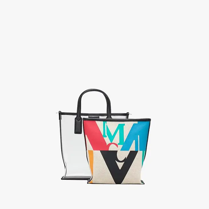 Túi MCM Shopper in Logo Glitch Hologram MWPAAMH04MT001 - Ảnh 3