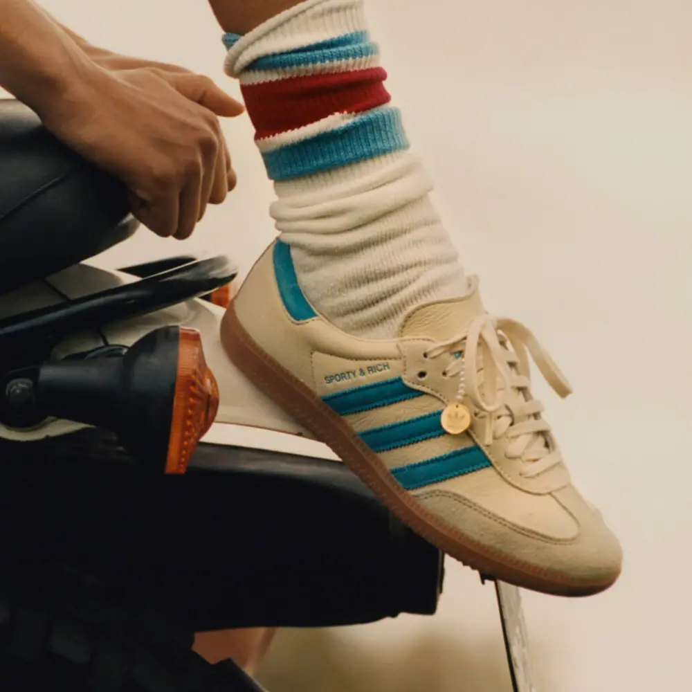 Alternative view of Giày Adidas Sporty & Rich x Samba OG 'Cream Blue' IE7096