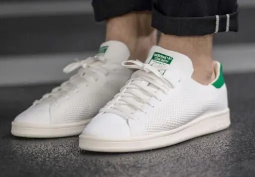 Giày Adidas Stan Smith Primeknit J 'White Green' S75351 - Ảnh 5