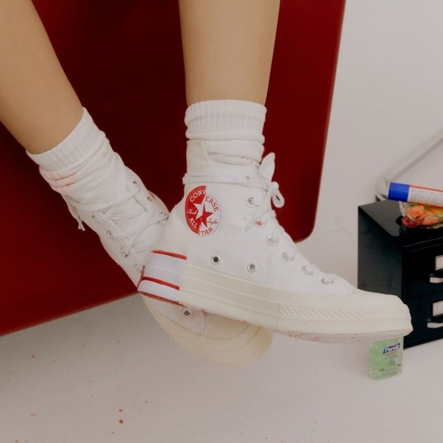 Giày Converse Chuck 70 High 'Rivals Edition White Red' 168671C - Ảnh 2