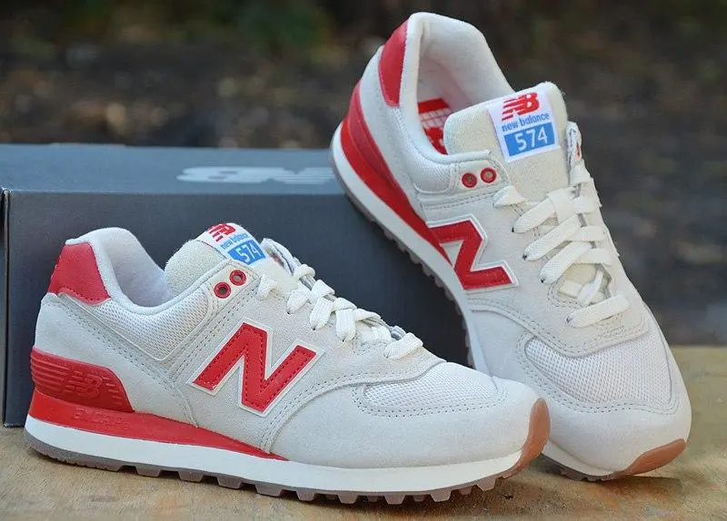 Giày New Balance Wmns 574 Retro Sport Sea 'Salt Red' WL574RSA - Ảnh 4