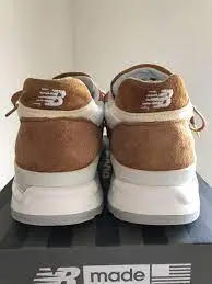 Giày New Balance Made in the USA Rust Brown White M998TCC - Ảnh 5