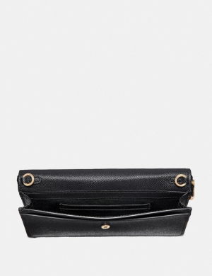 Alternative view of Túi Coach Foldover Wristlet 'Black Gold' F73793
