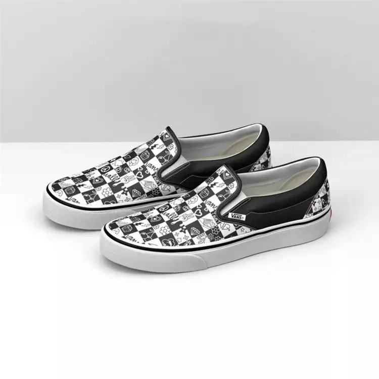 Giày Vans Doodle Checkerboard Slip-On 'Black' VN0A5AO86U6 - Ảnh 3