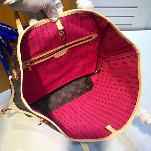 Túi Louis Vuitton Neverfull NM Monogram Canvas Brown Handbag M41178 - Ảnh 3