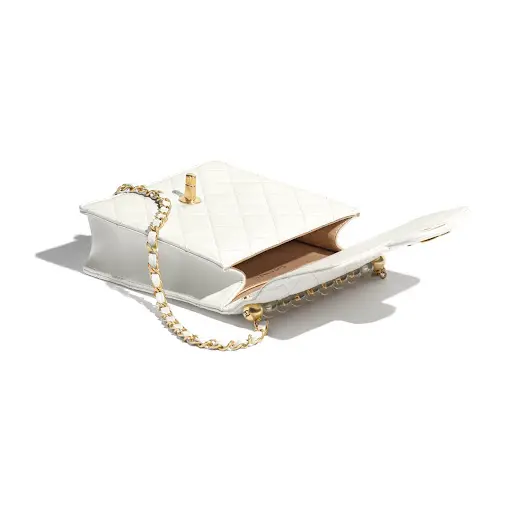 Túi Chanel Flap Bag Goatskin 'White' AS0584-B02873-10601 - Ảnh 4