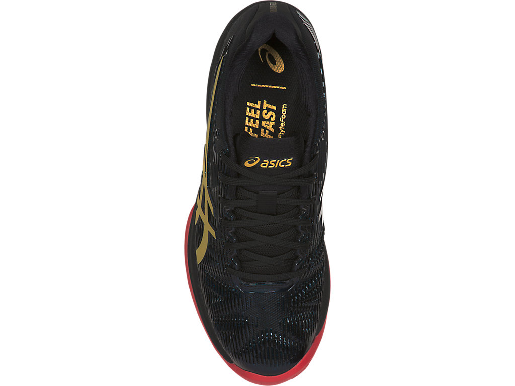 Giày Tennis Asics Solution Speed FF L.E 'Black Rich Gold' 1042A047-001 - Ảnh 5
