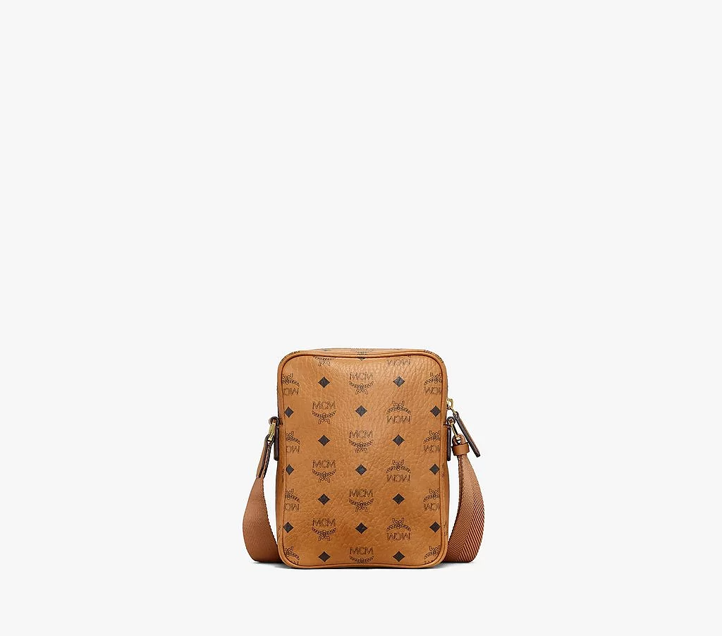 Túi MCM Mini NS Klassik Crossbody In Visetos Cognac MMRAAKC04CO001 - Ảnh 5
