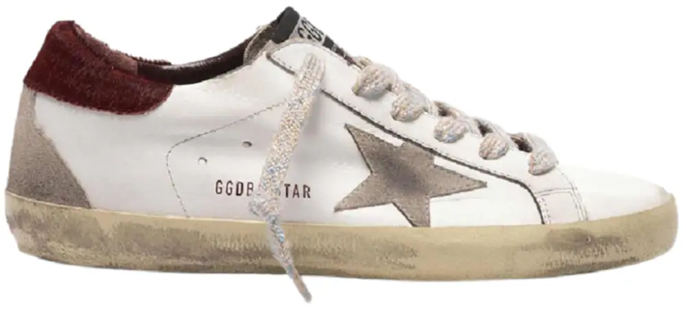 Giày Golden Goose Super Star 'Burgundy Pony' G35WS590-R52