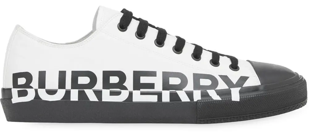 Giày Burberry Logo Print Two-Tone White Black 80109101