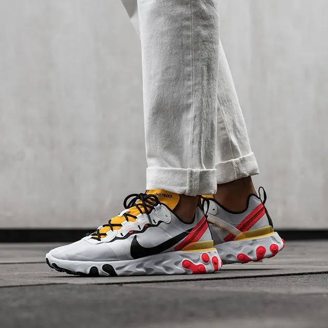 Giày Nike React Element 55 Bright Crimson BQ6166-102 - Ảnh 5