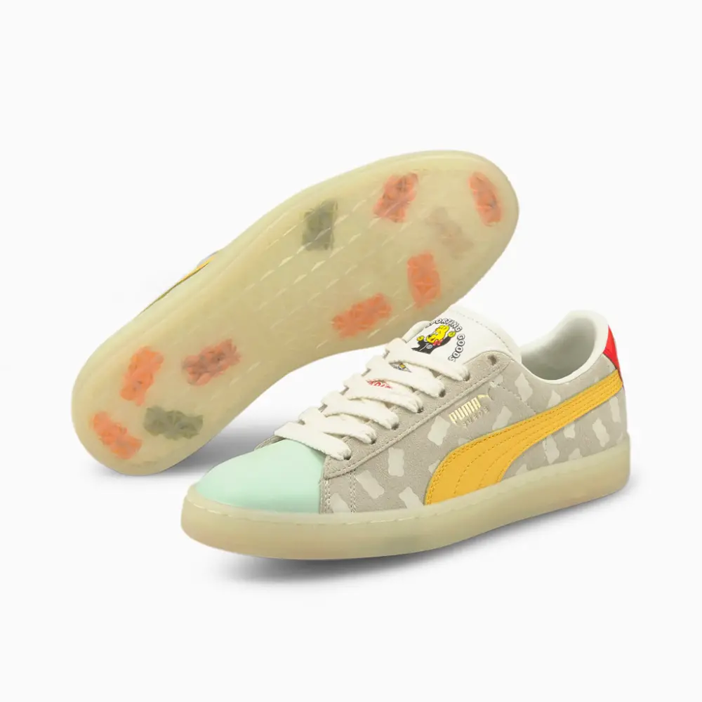 Alternative view of Giày Puma Wmns Suede Haribo 'Grey Yellow and Red' 383416-01