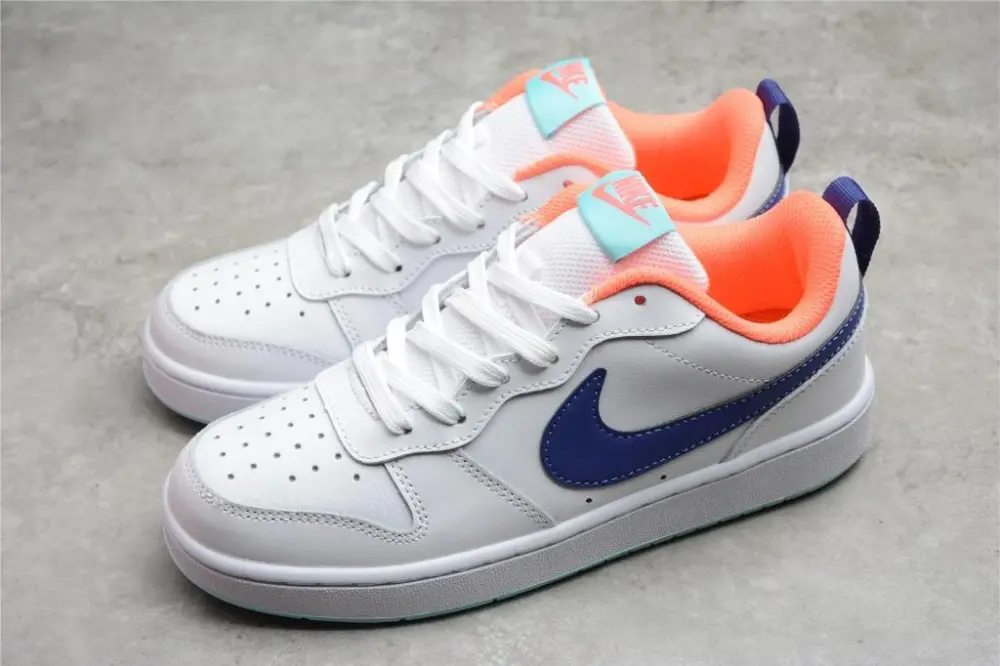 Giày Nike Court Borough Low 2 GS 'White Dark Purple Dust' BQ5448-112 - Ảnh 4