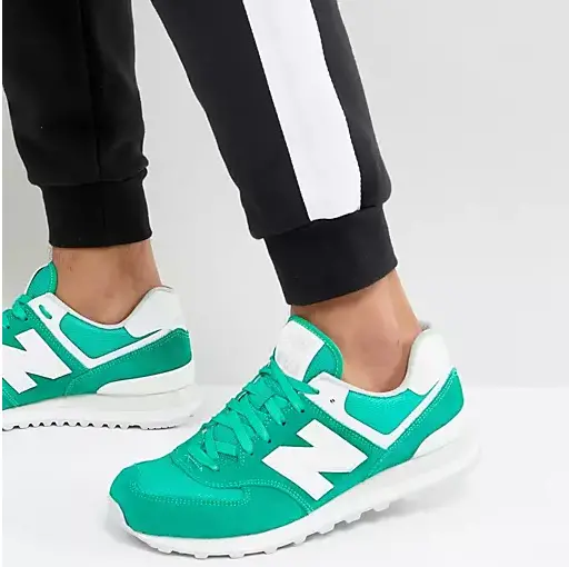 Alternative view of Giày New Balance 574 Suede Trainer 'Green' ML574SEH