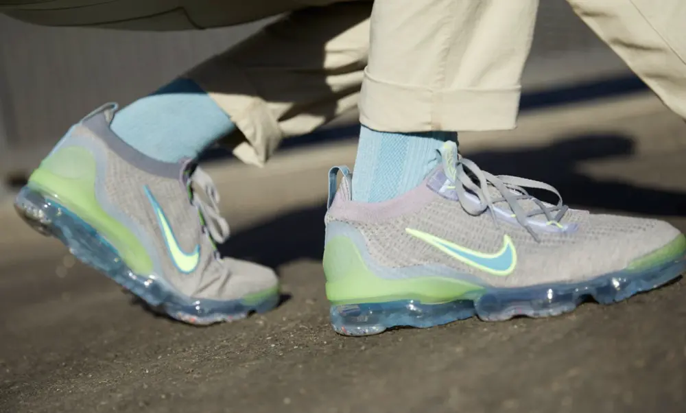 Giày Nike Air VaporMax 2021 Flyknit 'Grey Light Liquid Lime' DH4084-003 - Ảnh 9