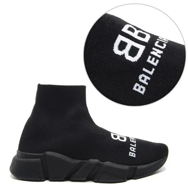 Alternative view of Giày Balenciaga Wmns Recycled Speed Sneaker 'Black' 617192 W2A51 1000