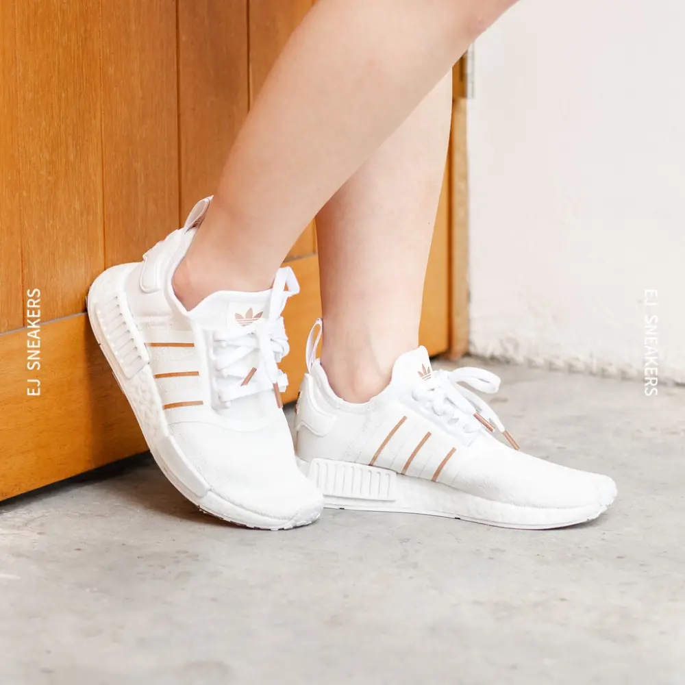 Giày Adidas NMD R1 White Rose Gold Metallic FW6434 - Ảnh 5