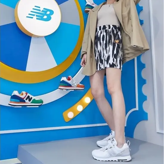 Giày New Balance 574 White Summer Fog ML574IDE - Ảnh 5