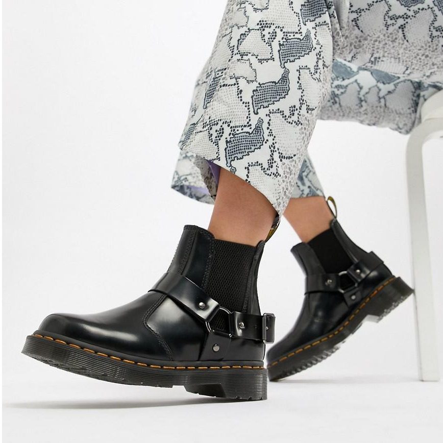 Giày Dr. Martens Wincox Smooth Leather Buckle Boots 'Black' 23866001 - Ảnh 3