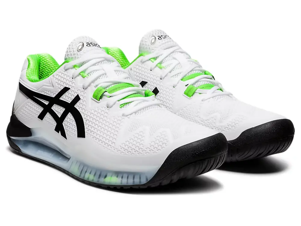 Alternative view of Giày Asics Gel Resolution 8 'White Green Gecko' 1041A079-105
