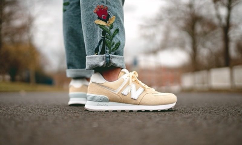 Giày New Balance Wmns 574 'Yellow Blue' WL574ESG - Ảnh 7