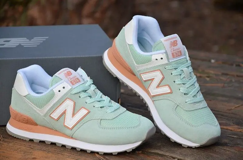 Giày New Balance Wmns 574 Mint Orange WL574ESE - Ảnh 6