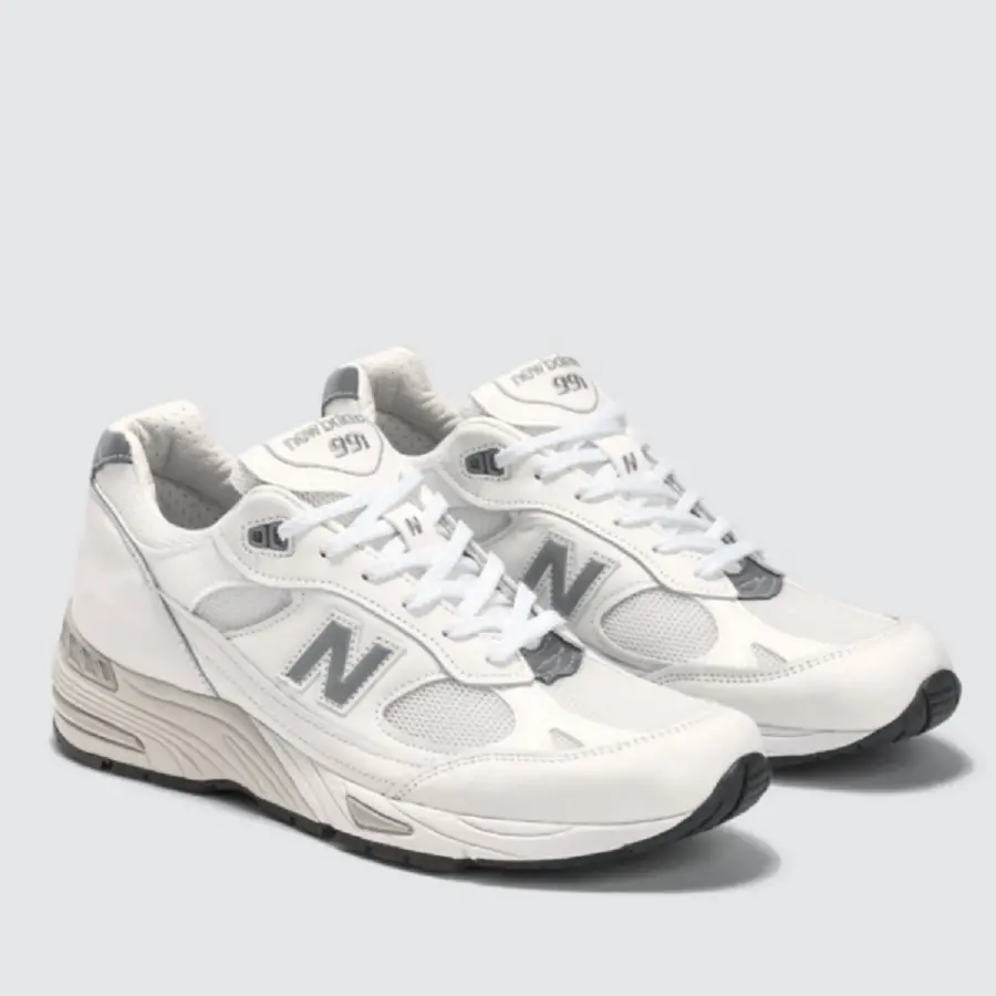 Giày New Balance 991 Made In England ‘White Sliver’ M991WHI - Ảnh 5